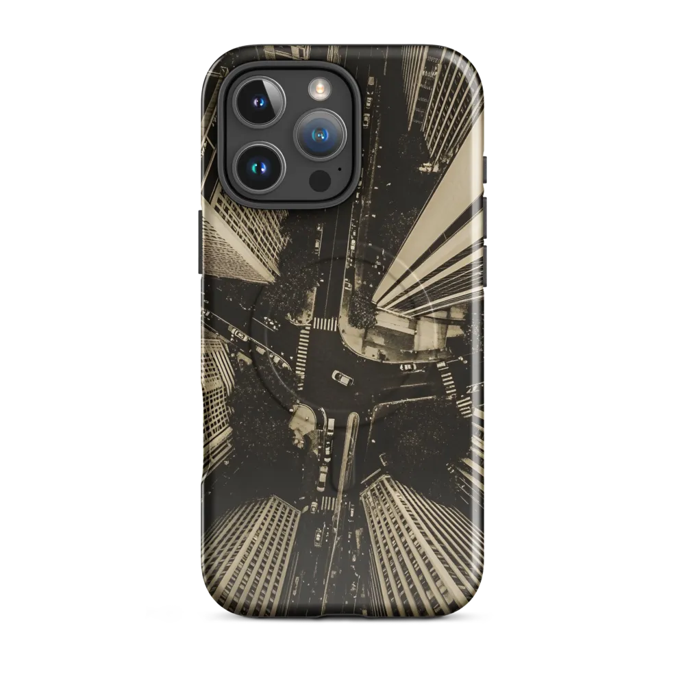 Urban Symphony: Aerial Perspective of City Life | Phone Case |  16 Pro Max | MagSafe® Tough Case | Glossy