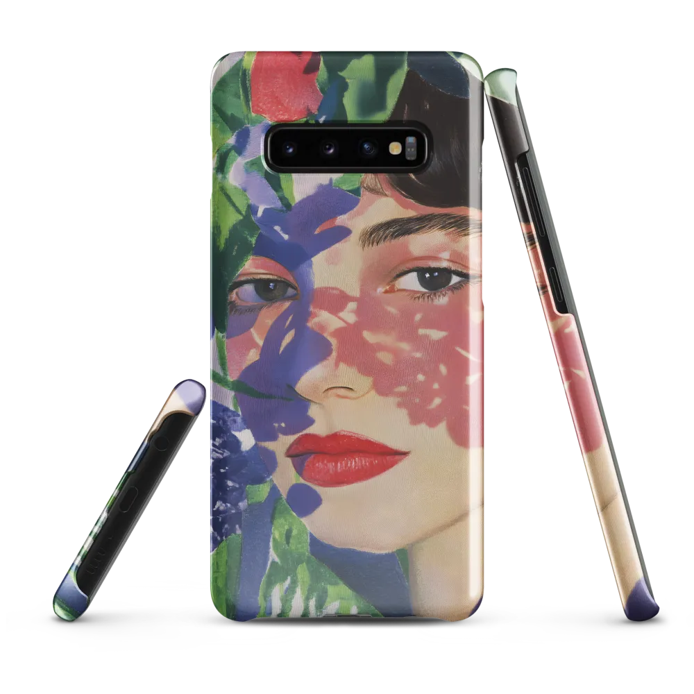 Whispers of Nature: A Floral Portrait | Phone Case |  S10 Plus | Snap Case | Glossy