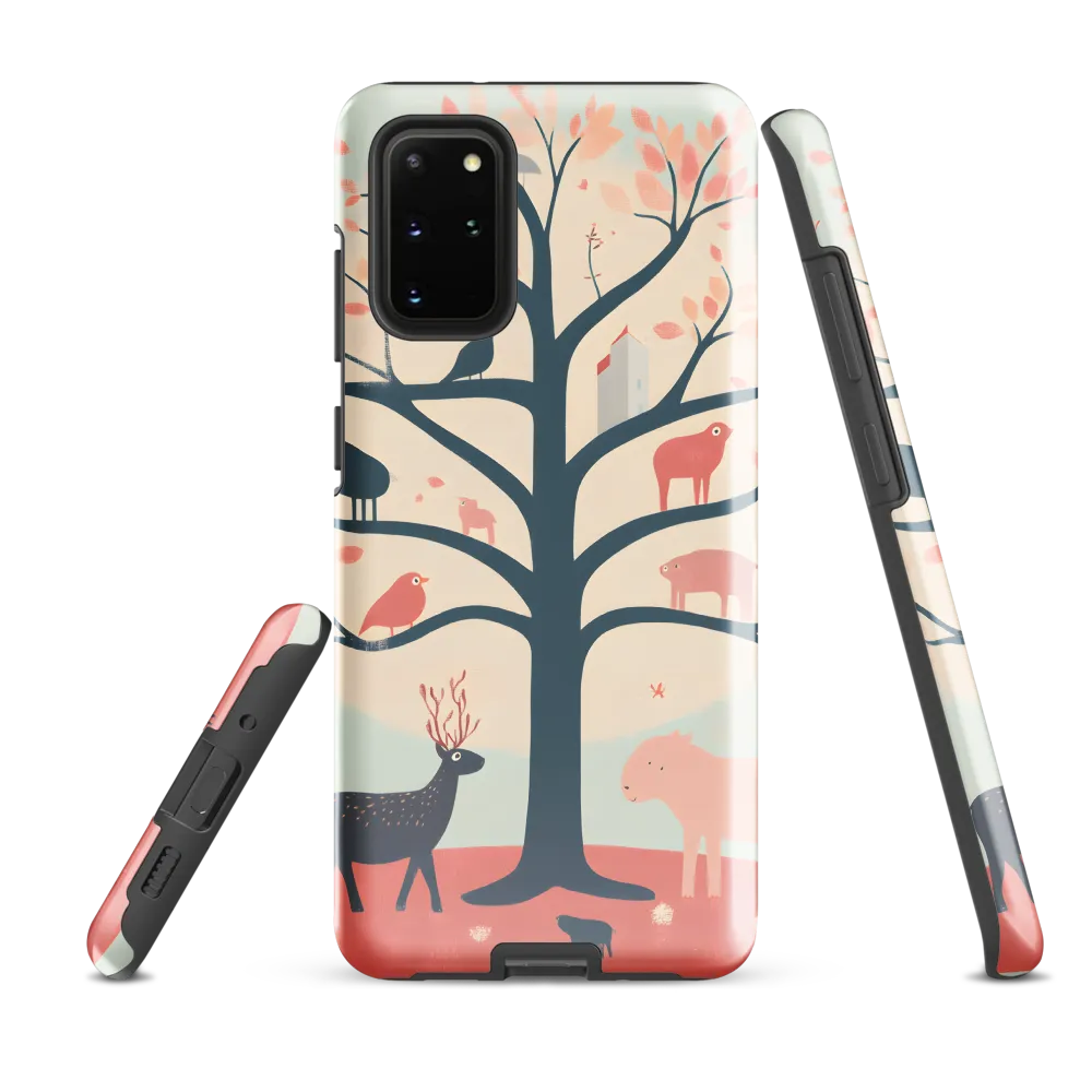 Whimsical Tree with Playful Creatures
