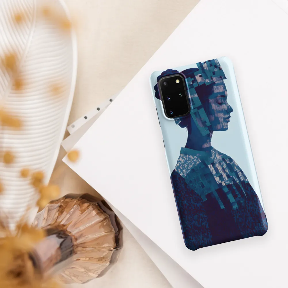 Digital Portrait in Abstract Blue