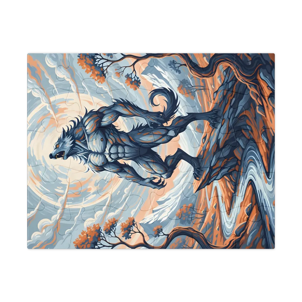 Moonlit Werewolf 
 Jigsaw Puzzle in Tin Box