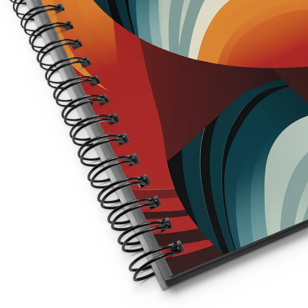 Dynamic Abstractions: A Dance of Forms and Colors | Spiral Notebook