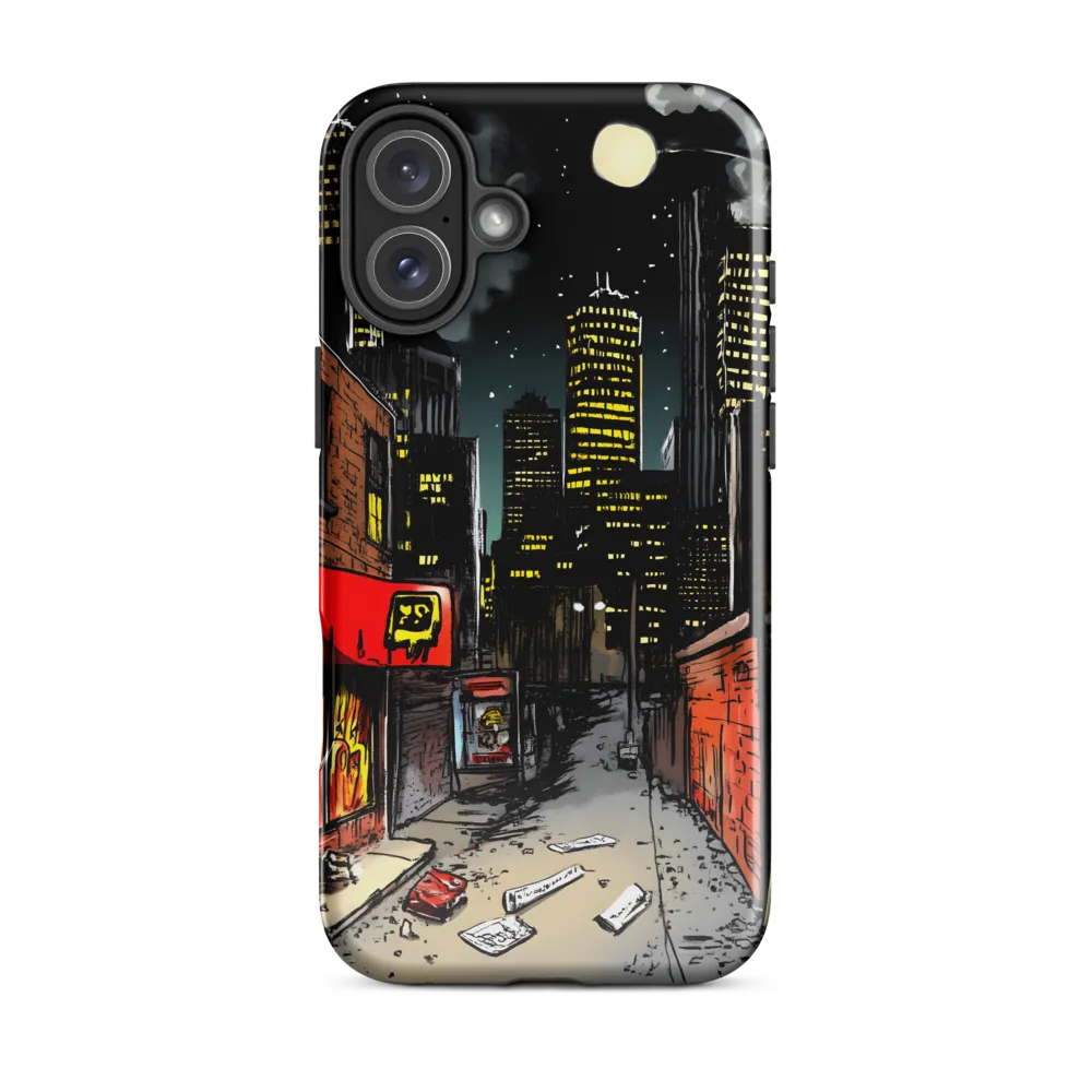 Nocturnal Cityscape: The Hidden Alley | Phone Case |  16 Plus | Tough Case | Glossy