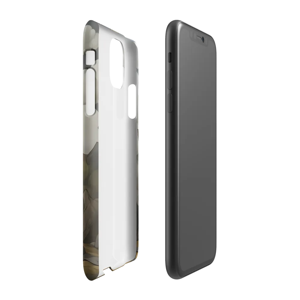 Whimsical Stone Figure in a Rocky Landscape | Phone Case |  11 | Snap Case | Matte