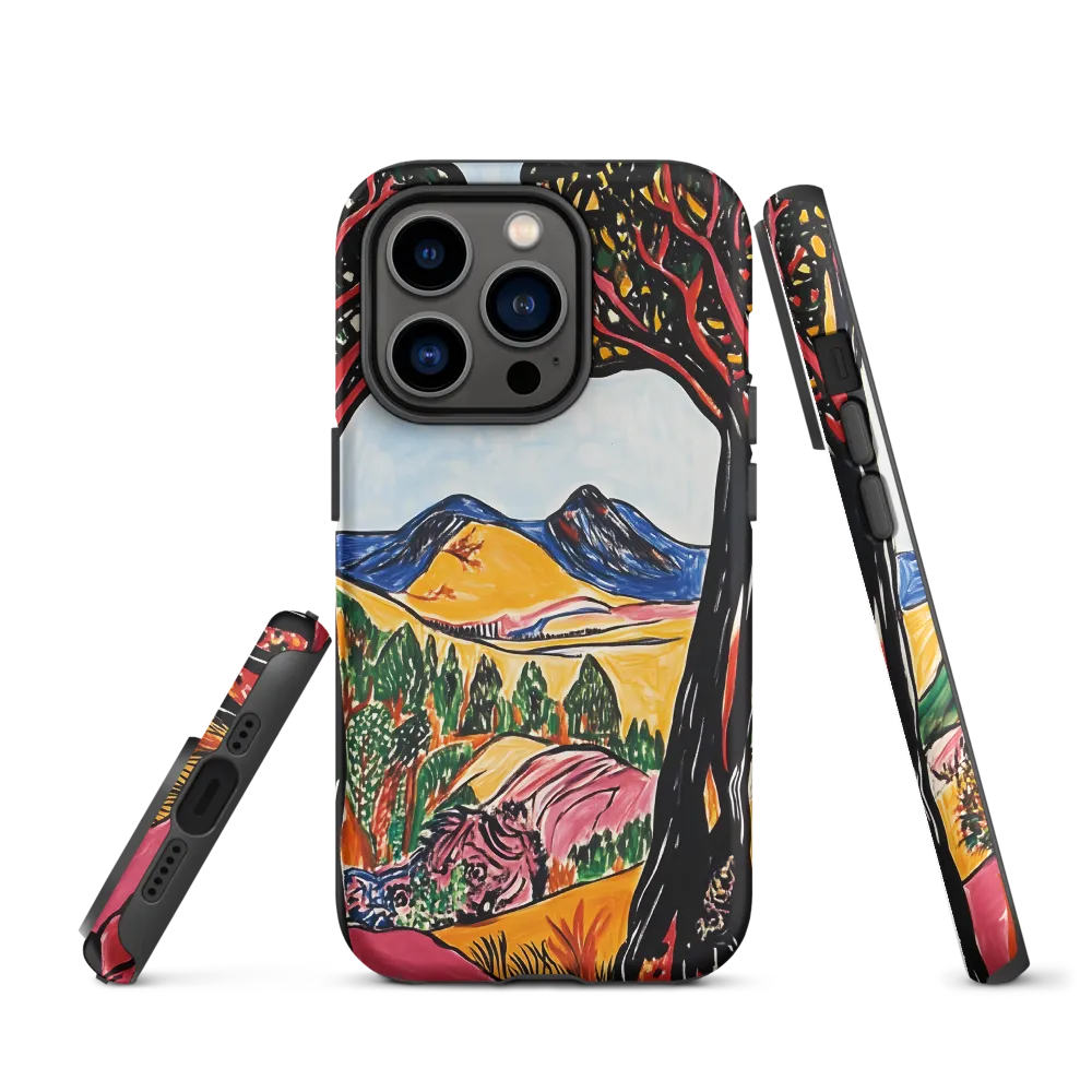 Vibrant Nature's Embrace | Phone Case |  14 Pro | Tough Case | Matte