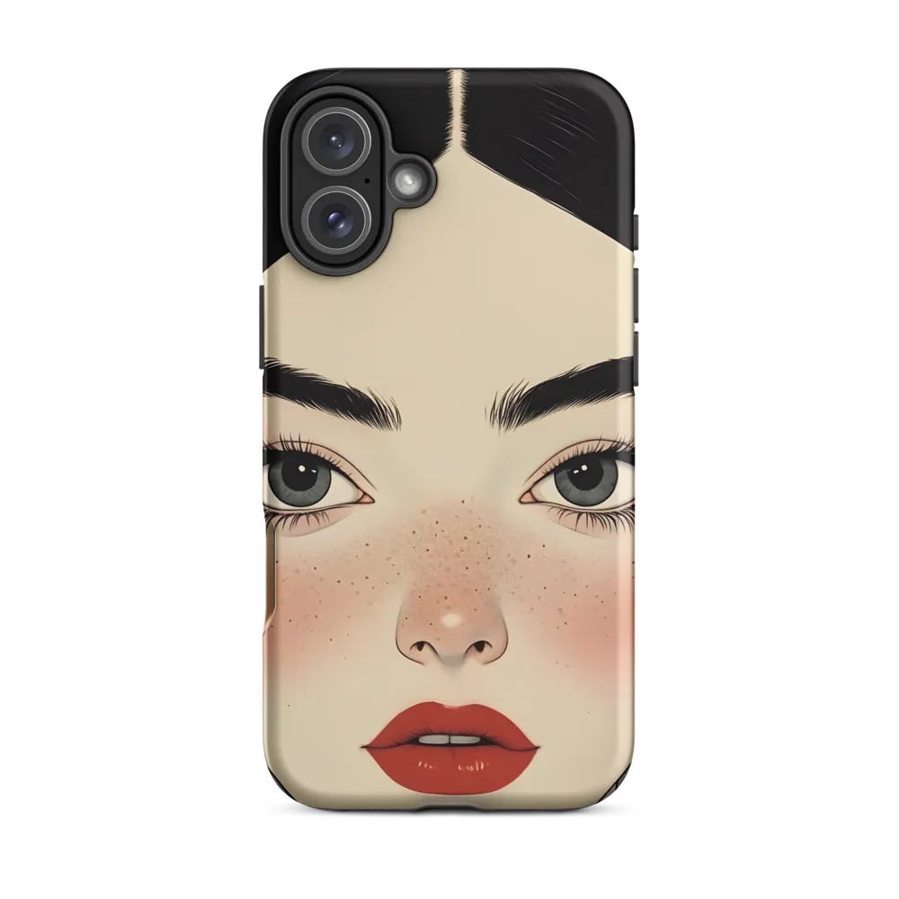 Serenity Captured: A Modern Portrait | Phone Case |  16 Plus | Tough Case | Matte