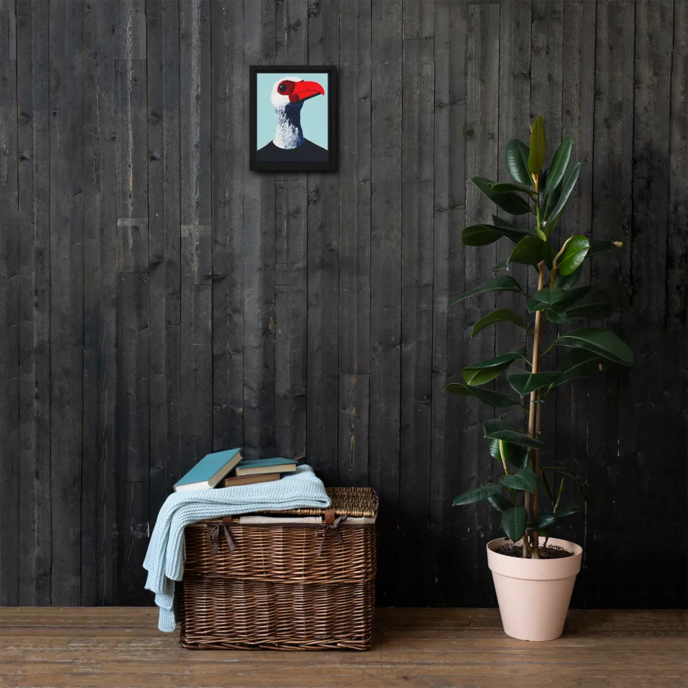 The Surreal Avian Portrait | Canvas with Black Frame | 8″×10″