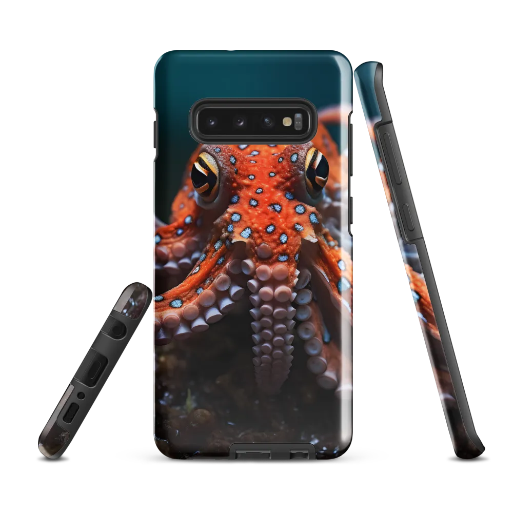 Curiosity of the Deep: The Orange Octopus | Phone Case |  S10 Plus | Tough Case | Glossy