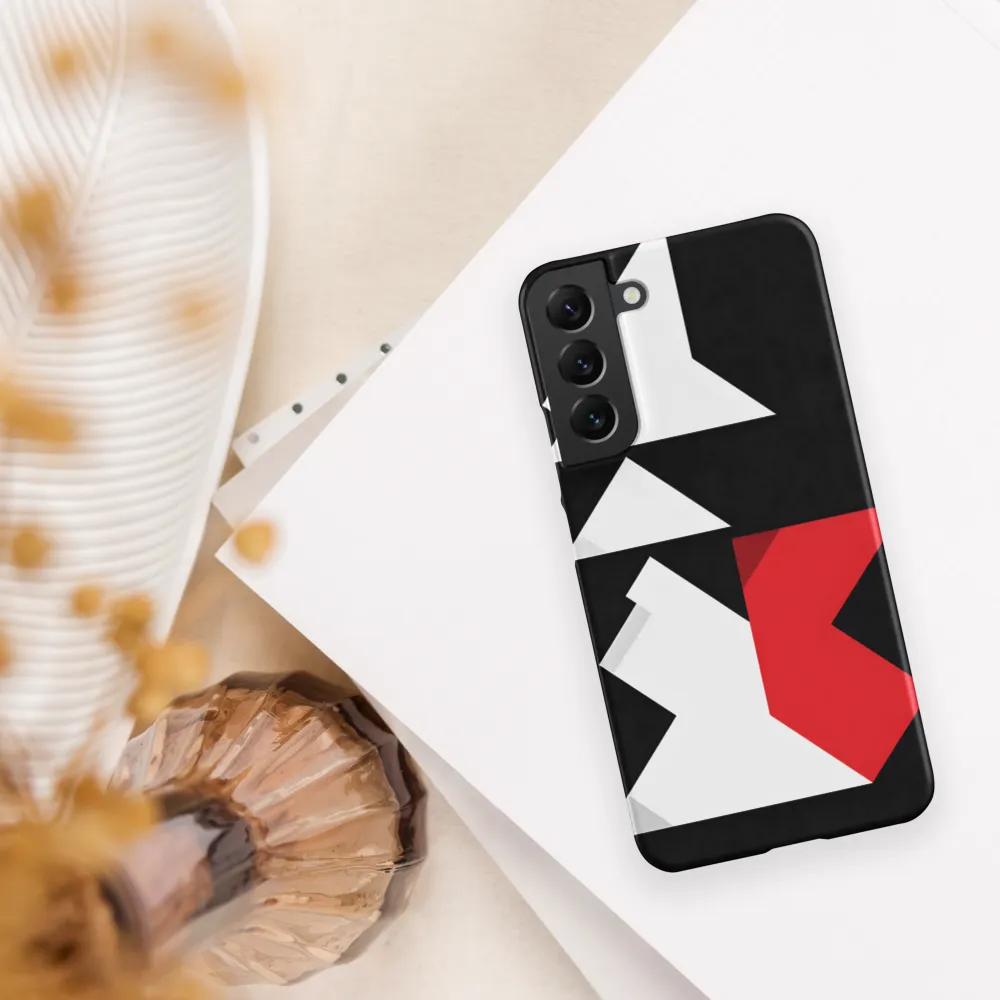 Geometric Symphony in Contrast | Phone Case |  S22 Plus | Snap Case | Matte