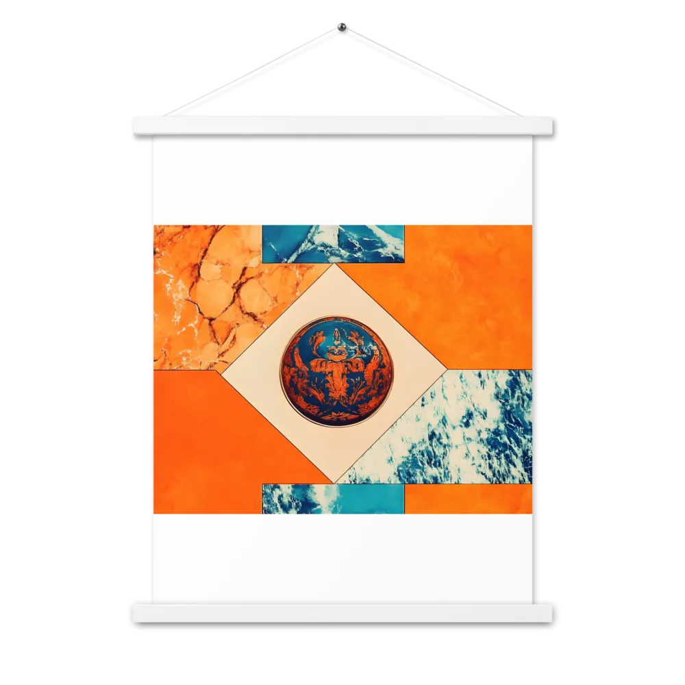 Harmonious Encounters: Abstract Geometry | Poster With White Wood Hanger | 18″×24″