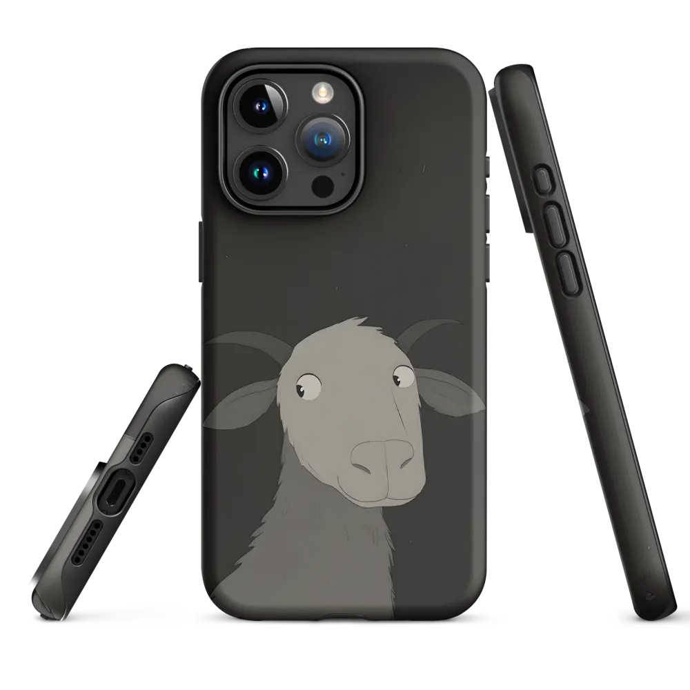 Whimsical Goat in Darkness