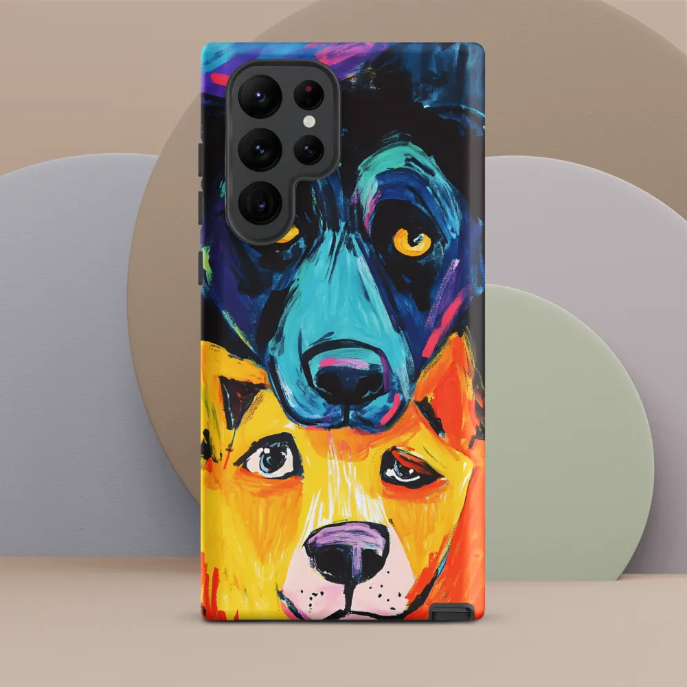 Vibrant Companions: An Expression of Canine Spirit | Phone Case |  S22 Ultra | Tough Case | Matte