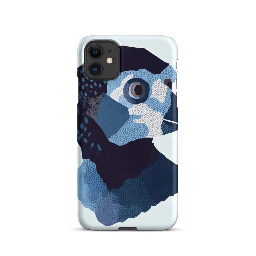 Abstract Avian Portrait in Blue