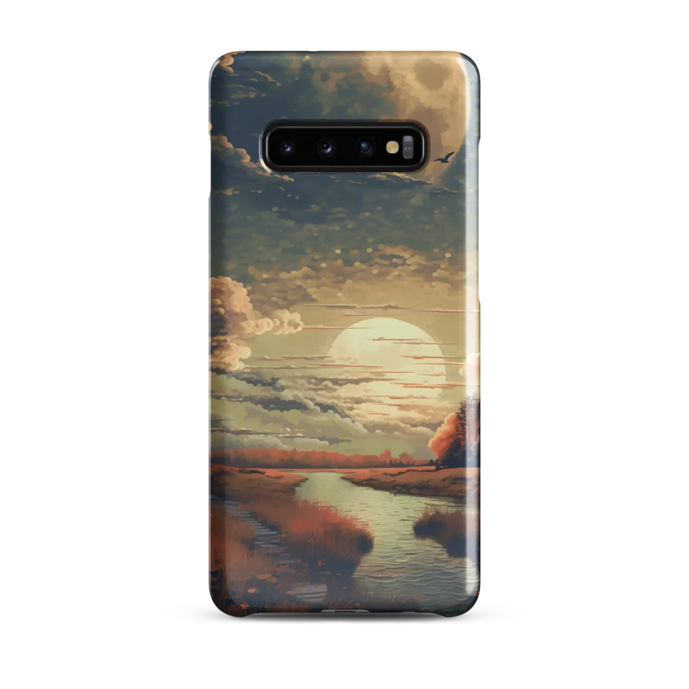 Whispers of Dusk: A Tranquil River Landscape | Phone Case |  S10 Plus | Snap Case | Glossy