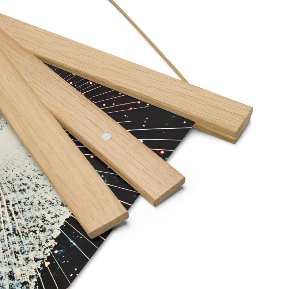 Ethereal Astronaut: A Journey Through the Cosmos | Poster With Oak Wood Hanger | 10″×10″