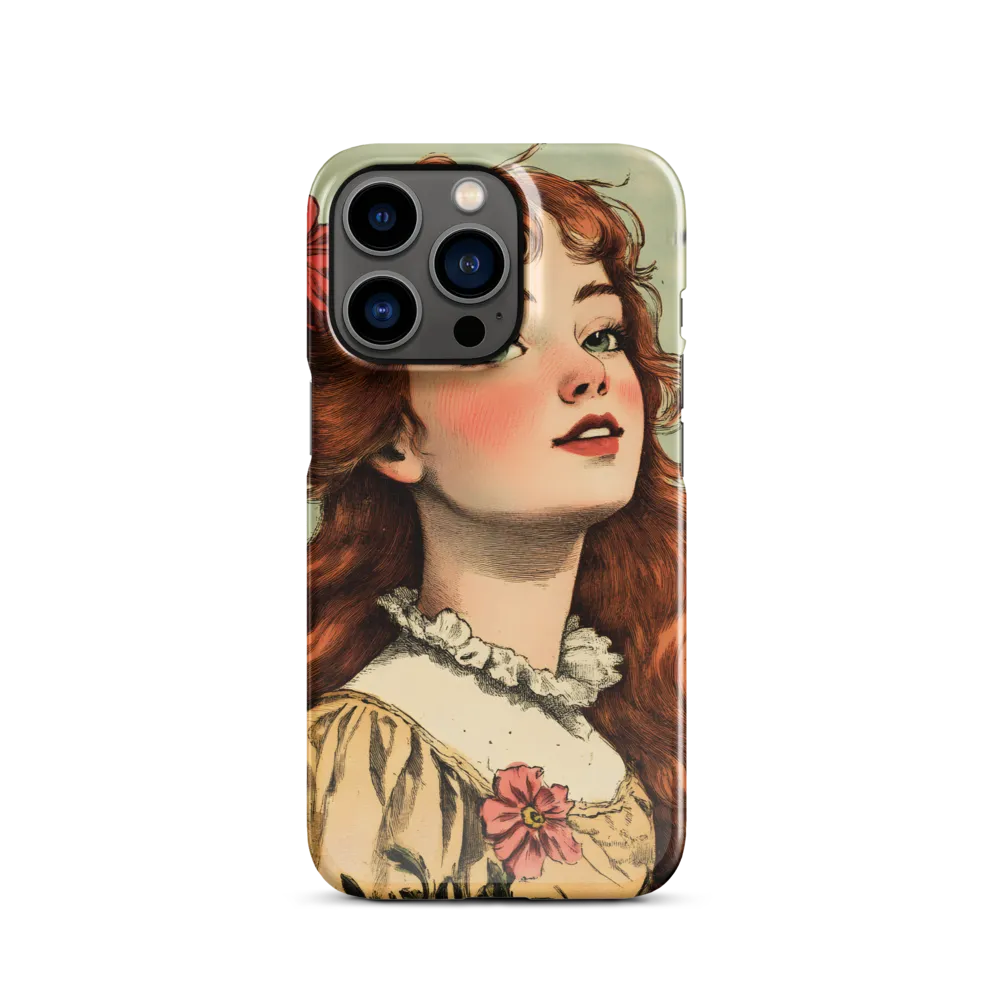 Whimsical Portrait of a Flower-Adorned Girl