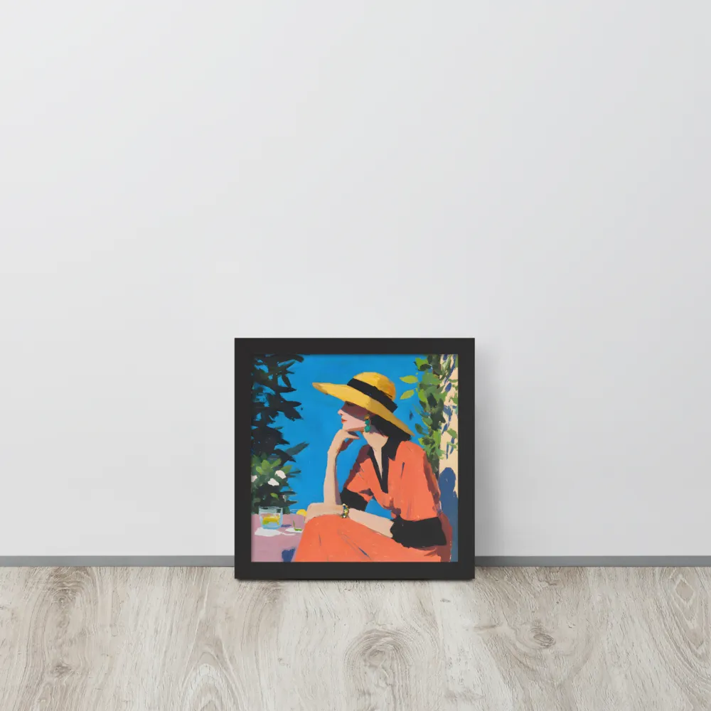 Sunlit Profile 
 Poster with Black Frame | 10″x 10″