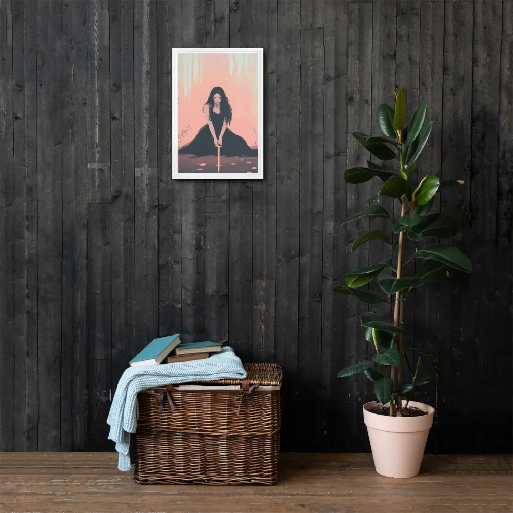 The Guardian of Solitude | Canvas with White Frame | 12″×18″