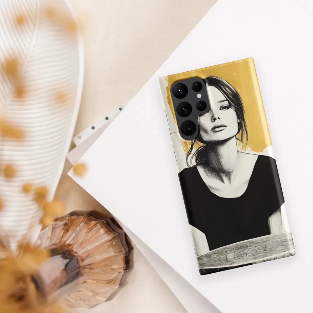 Golden Serenity: A Minimalist Portrait