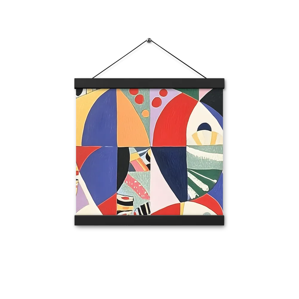 Dynamic Mosaic Symmetry | Poster With Black Wood Hanger | 12″×12″