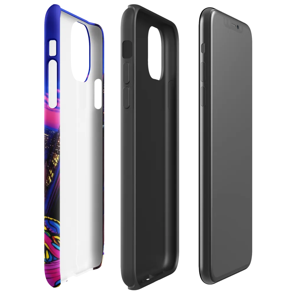 Neon Twilight: A City in Vibrance | Phone Case |  11 Pro Max | Tough Case | Glossy