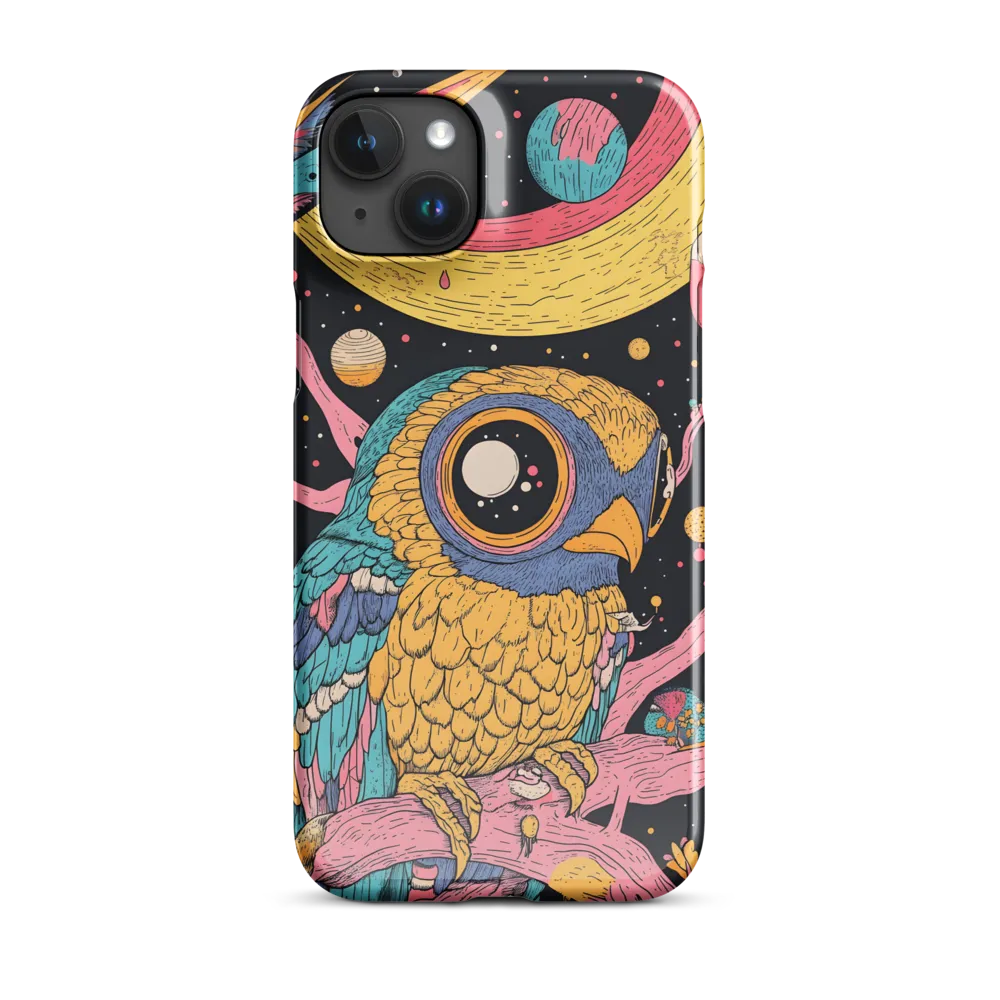 Whimsical Cosmic Owl | Phone Case |  15 Plus | Snap Case | Glossy