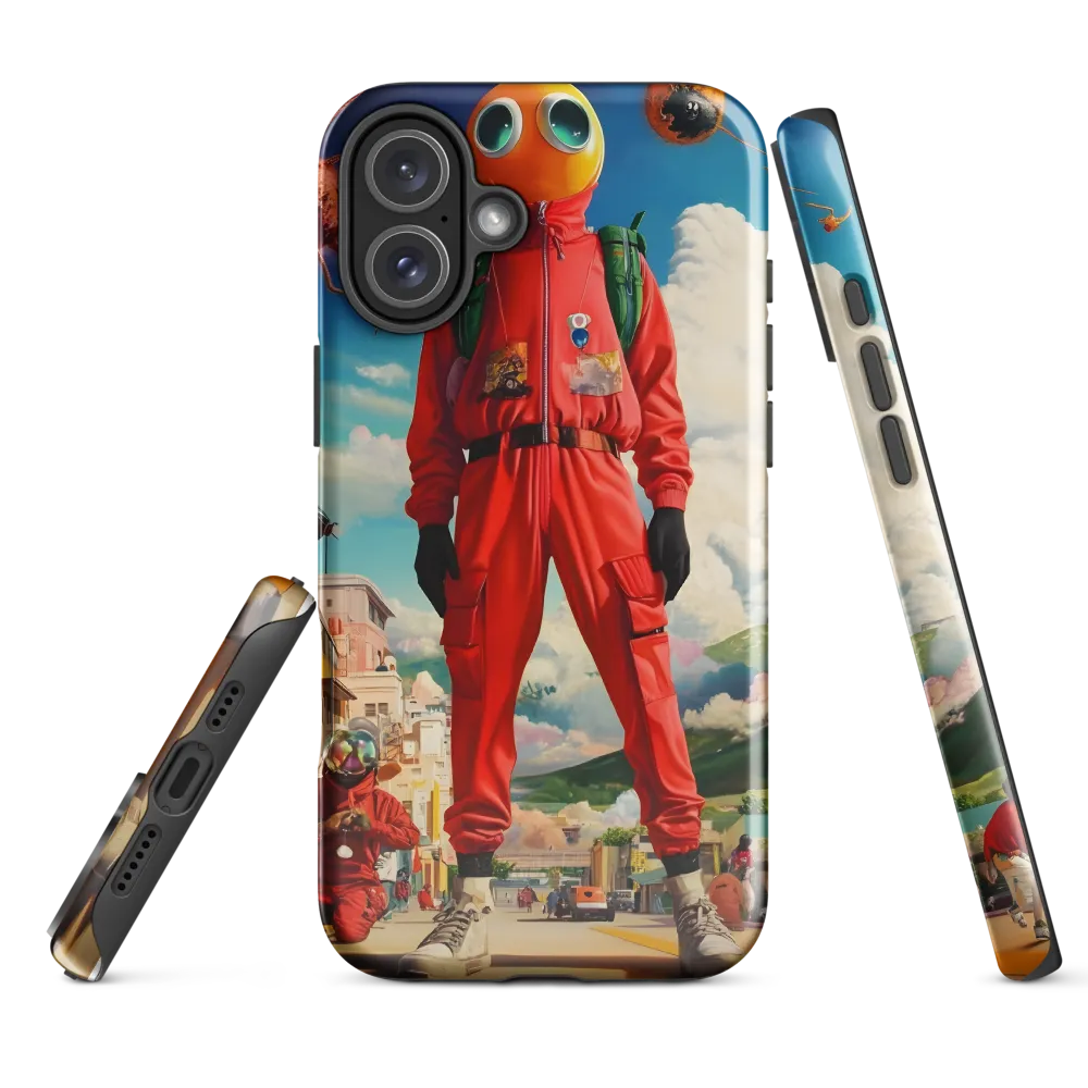 Traveler with Orange Helmet