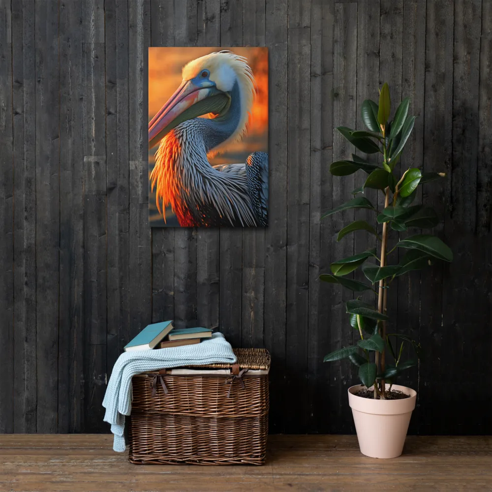 Elegance of the Pelican at Sunset