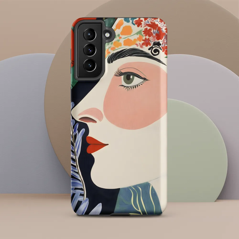 Floral Serenade: A Modern Portrait