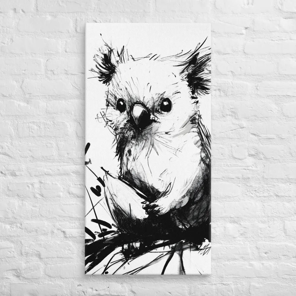 Whimsical Koala in Ink | Canvas | 20″×40″