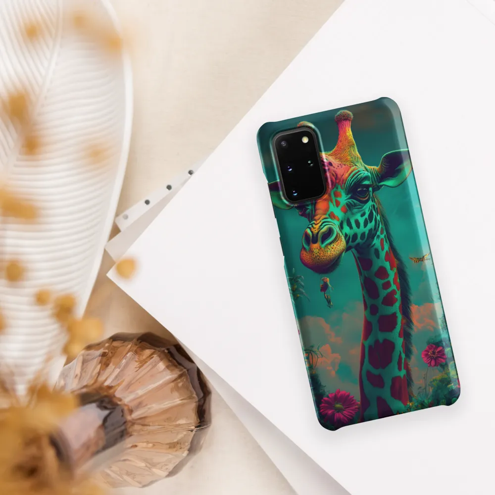 Whimsical Giraffe Among Blossoms