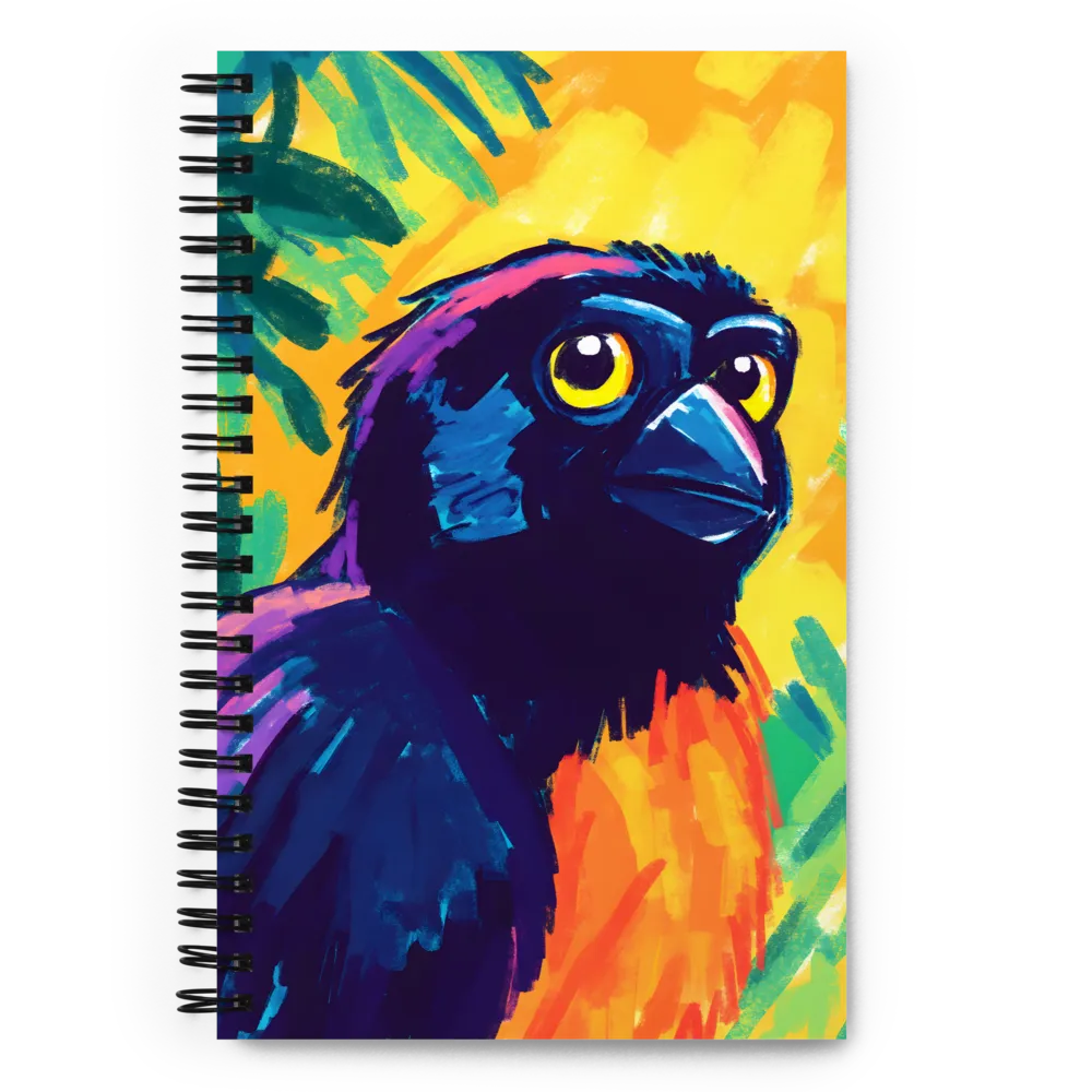 Vivid Avian Encounter | Spiral Notebook