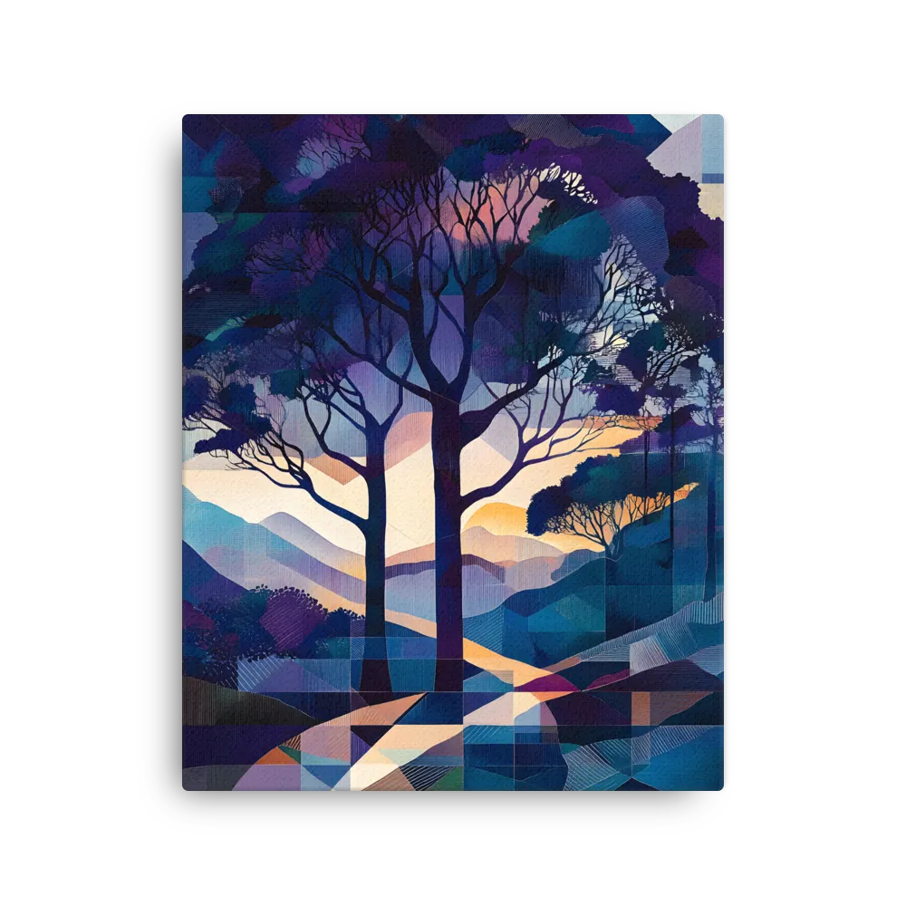 Tranquil Geometry: A Journey Through Color | Thin Canvas | 16″×20″