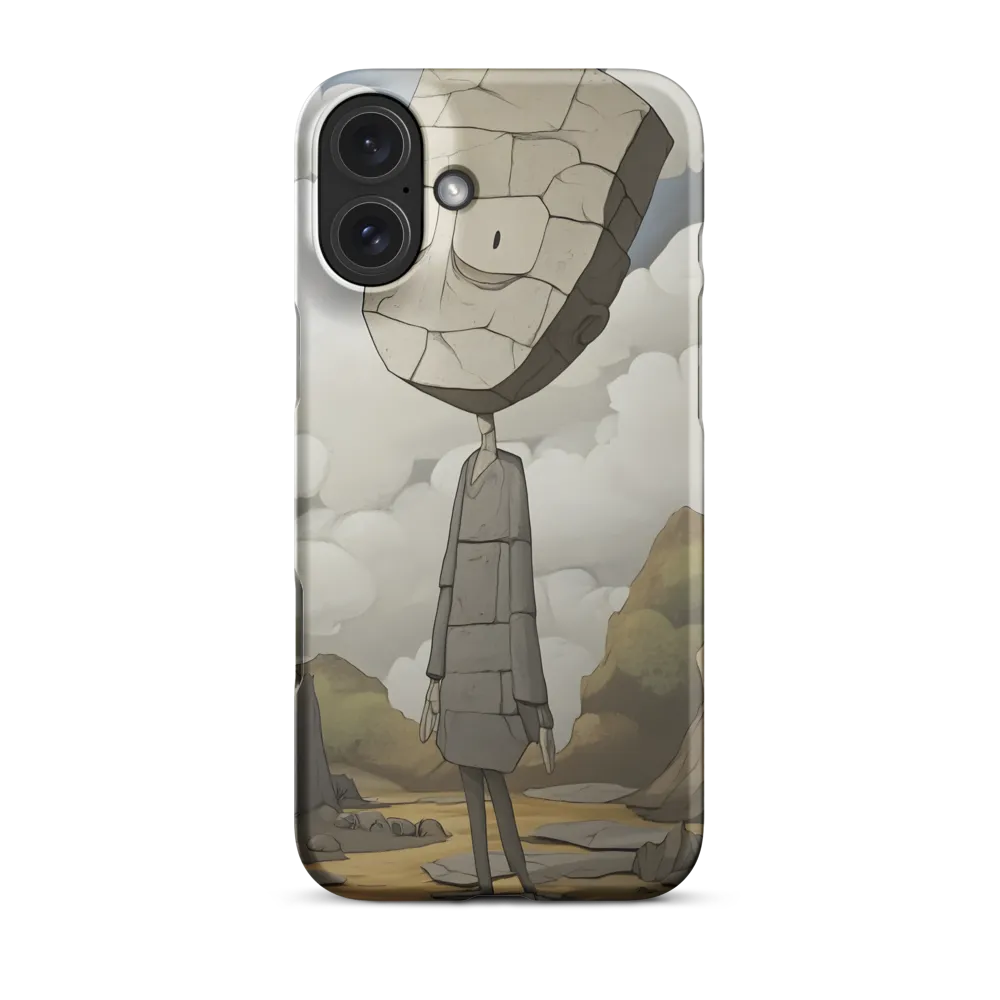 Whimsical Stone Figure in a Rocky Landscape | Phone Case |  16 Plus | Snap Case | Matte