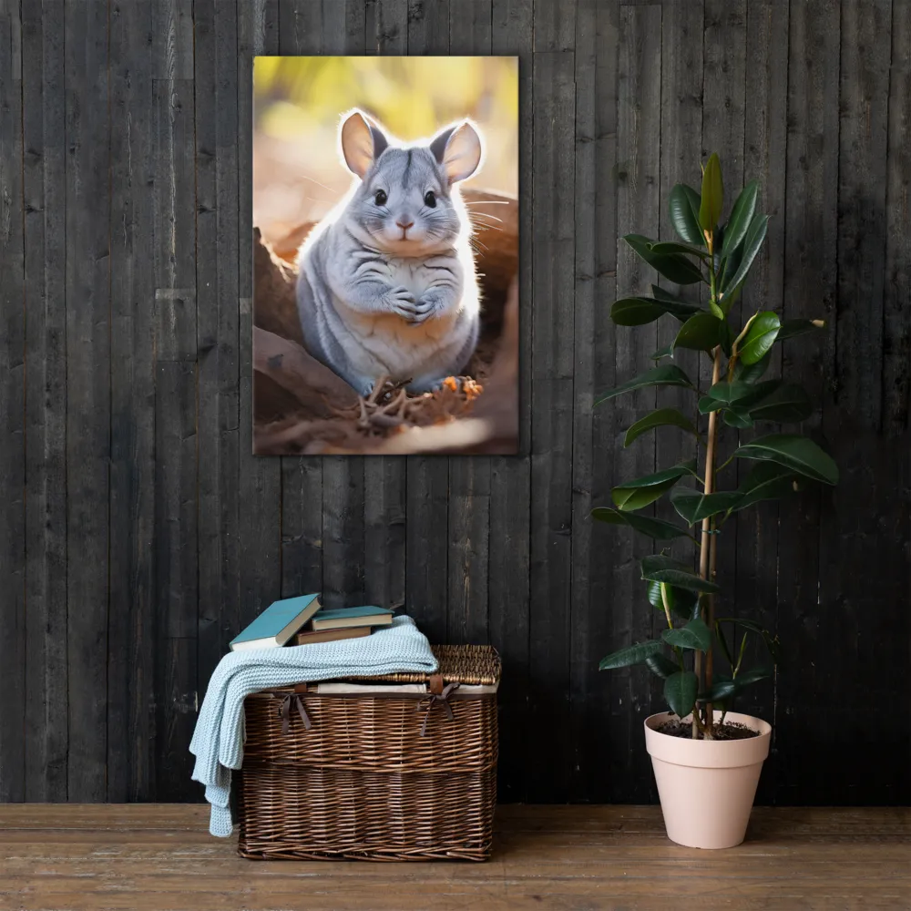 Gentle Whispers of Nature: The Chinchilla | Thin Canvas | 24″×36″
