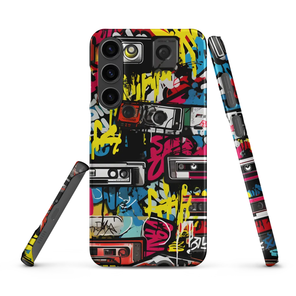 Urban Nostalgia: A Retro Cassette Explosion | Phone Case |  S23 Plus | Snap Case | Matte