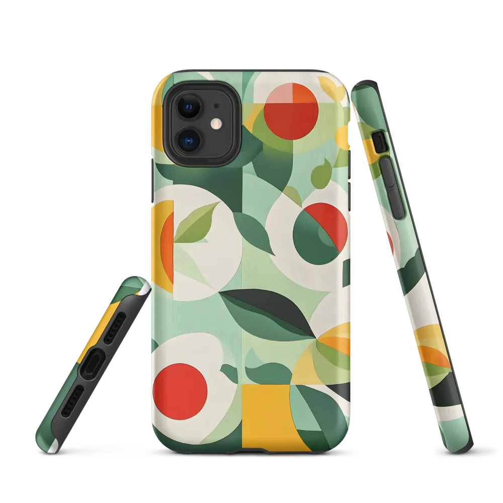 Harmony in Shapes: A Playful Abstract Design | Phone Case |  11 | Tough Case | Matte
