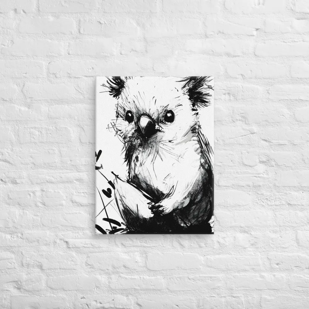 Whimsical Koala in Ink | Canvas | 18″×24″