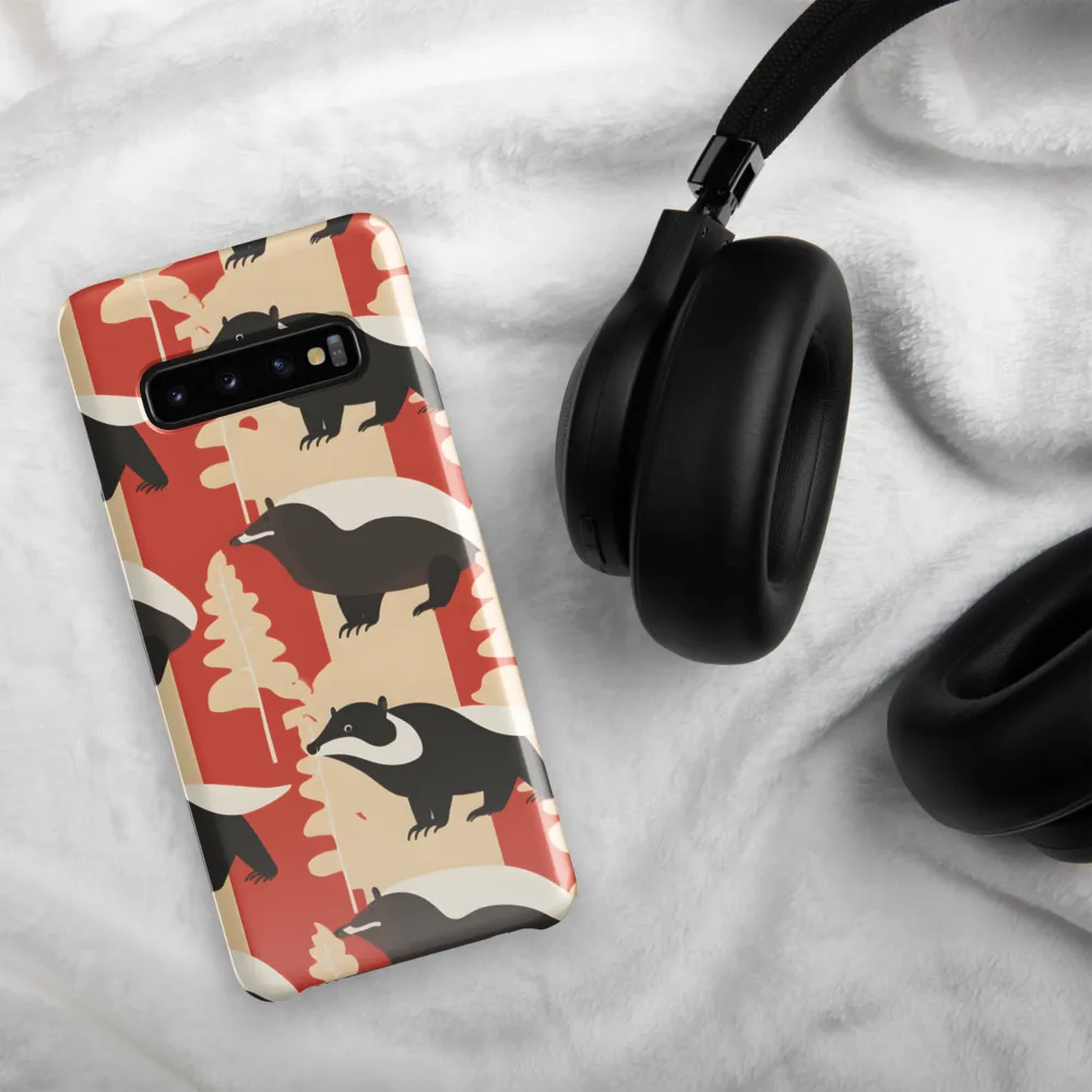 Wildlife Pattern: The Badger Tale | Phone Case |  S10 | Snap Case | Glossy