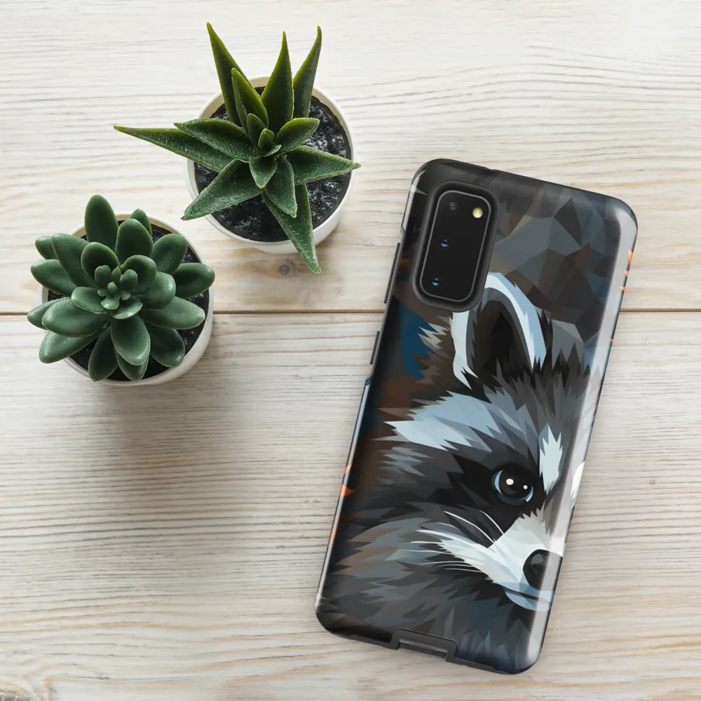 Whispers of Autumn: The Raccoon's Gaze | Phone Case |  S20 | Tough Case | Glossy