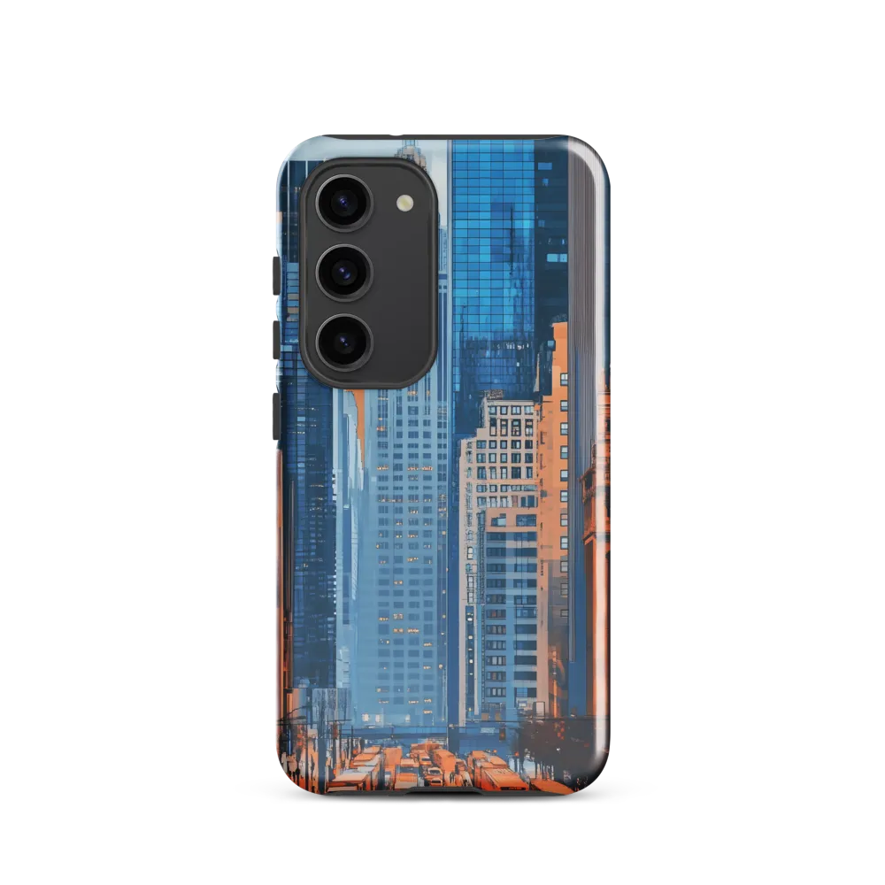 Urban Symphony in Blue and Orange