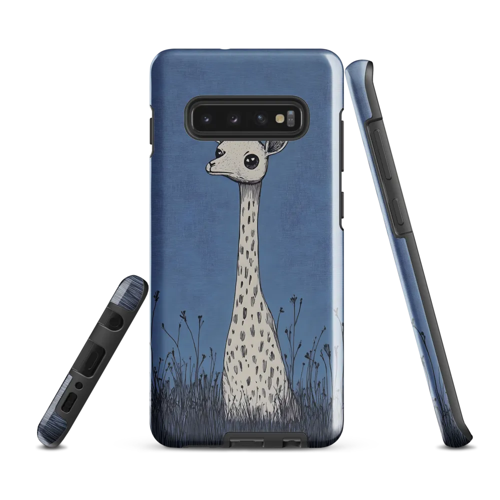 Whimsical Giraffe in Blue | Phone Case |  S10 Plus | Tough Case | Glossy