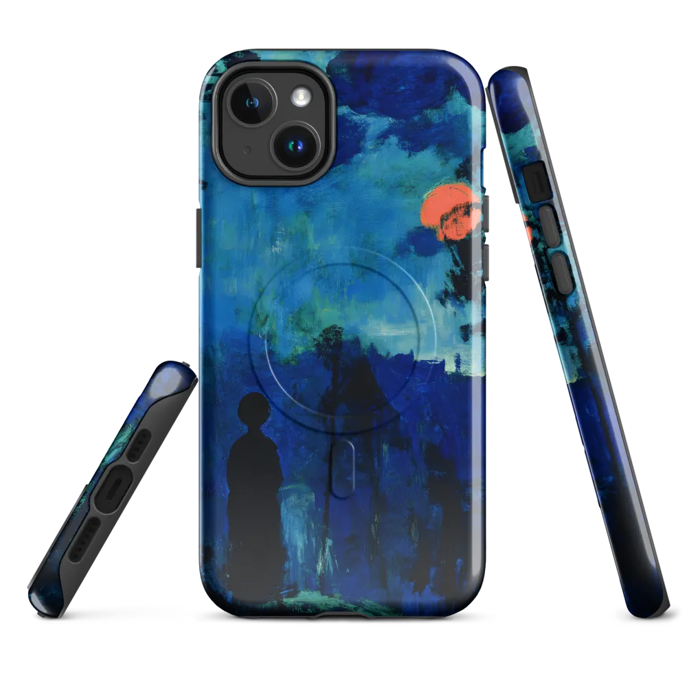 Solitude in Blue | Phone Case |  14 Plus | MagSafe® Tough Case | Glossy