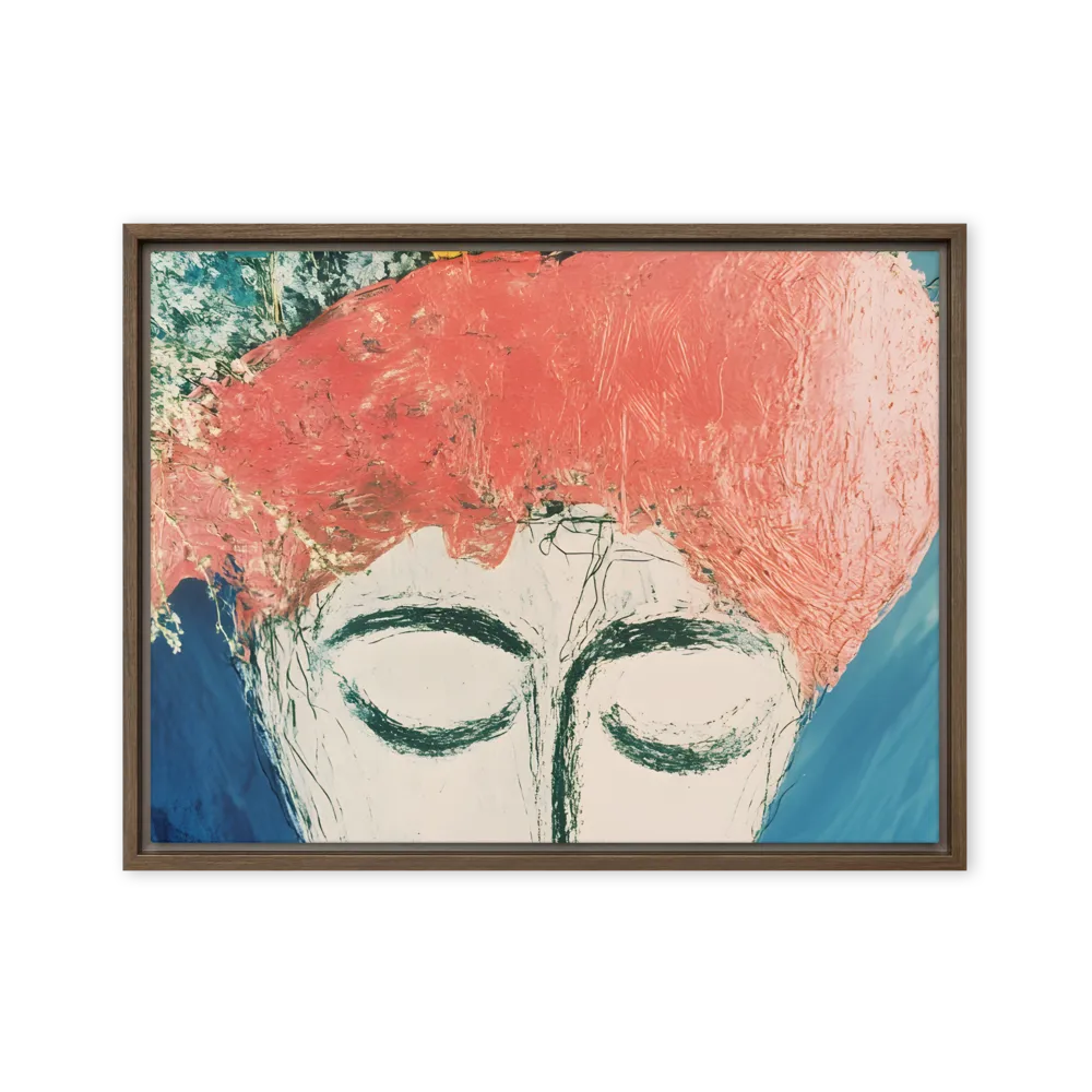 Serenity in Bloom | Canvas with Brown Frame | 18″×24″