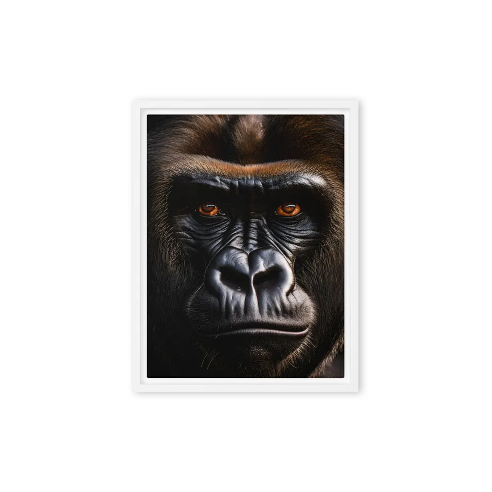 Majestic Gaze | Canvas with White Frame | 9″×12″
