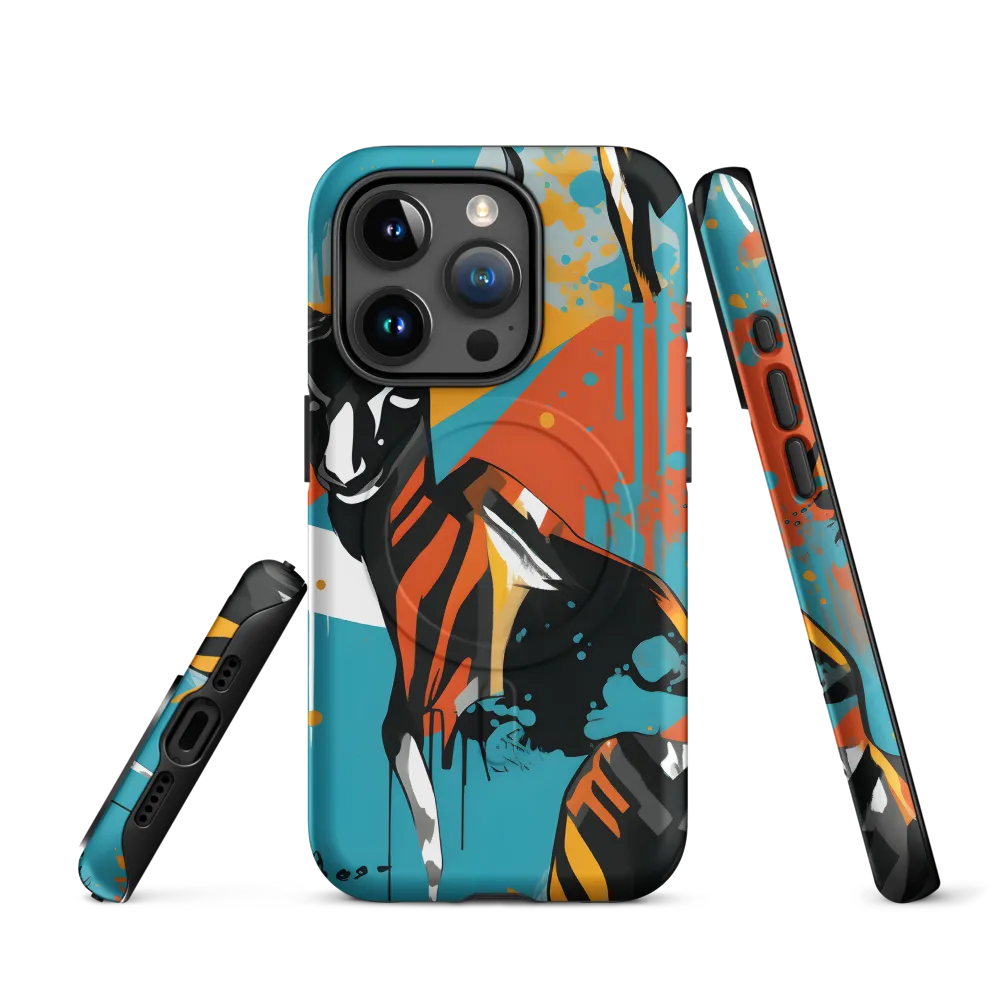 Dynamic Antelope in Vivid Abstract