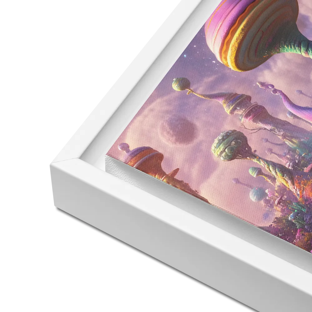 Whimsical Worlds: A Journey Through Fantasy | Canvas with White Frame | 12″×12″