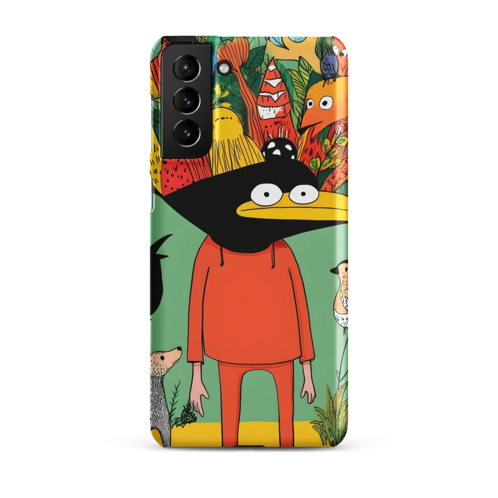 Whimsical Encounter in a Colorful Jungle