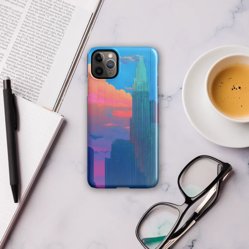 Twilight Reflections: A Digital Cityscape | Phone Case |  11 Pro Max | Snap Case | Glossy