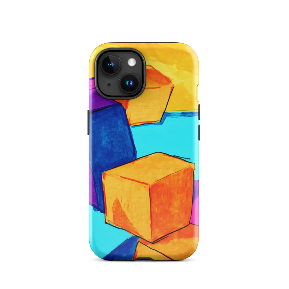Playful Cubes in Vibrant Harmony | Phone Case |  15 | Tough Case | Glossy